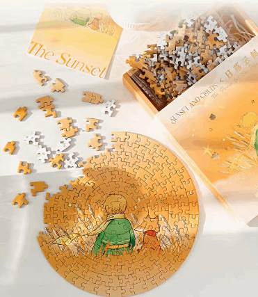 176 Stück runde Papierpuzzles