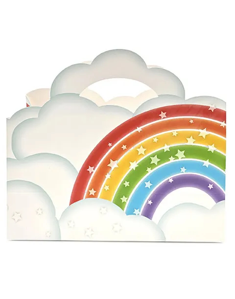 Regenbogen-Geschenktüte mit Wellengriff