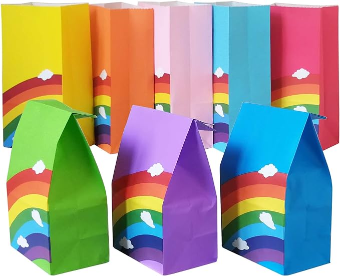 Regenbogen-Partybevorzugungs-Papiertüten