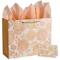 Roségoldene Geschenktüte mit Taschentuch